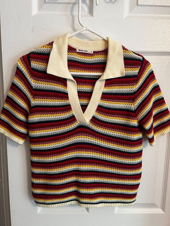 Marine Layer Tops - Marine Layer Spencer Polo Sweater Size S